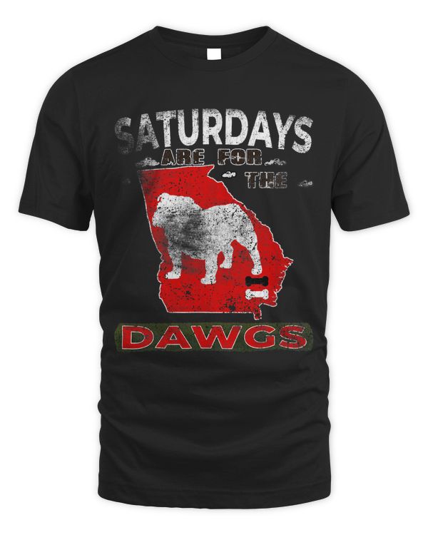 Saturdays Are For The Dawgs The Bulldog State Retro Design