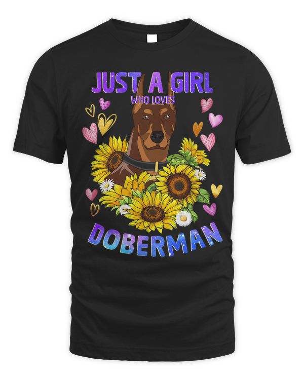 Cute Doberman Loving Girl Dog Puppy Lover Woman 155