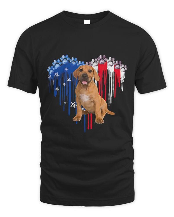 American Boerboel Dog Heart 4th Of July USA Flag Patriotic