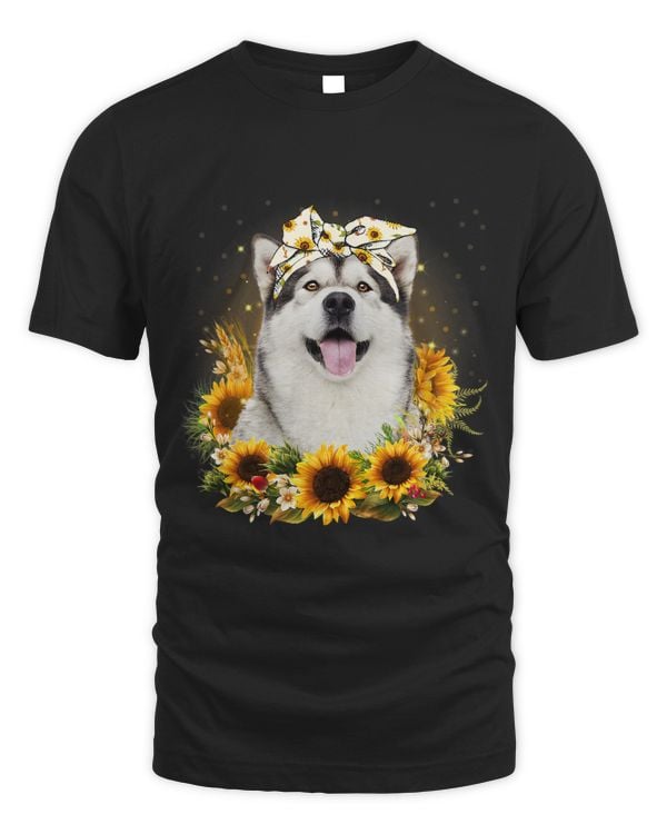 Sunflower Alaskan Malamute Dog Mothers Day For Women