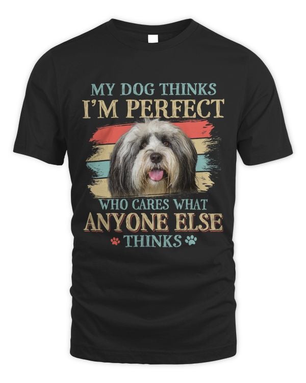 My Dog Thinks Im Perfect Tibetan Terrier Dog Retro Style