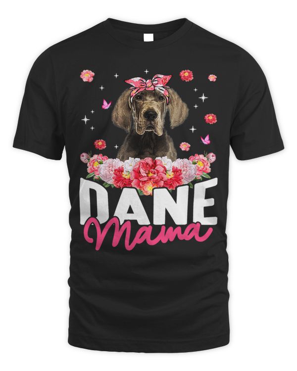 Dane Mama Flower Bandana Dog Lover Mothers Day
