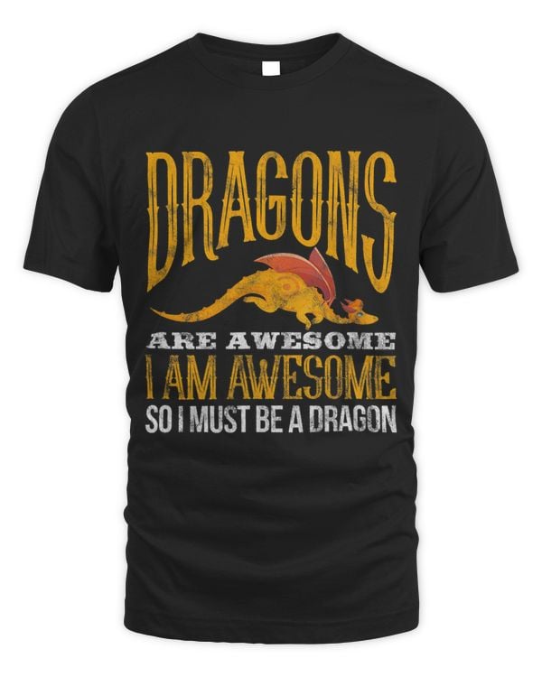 Dragons Awesome Distressed