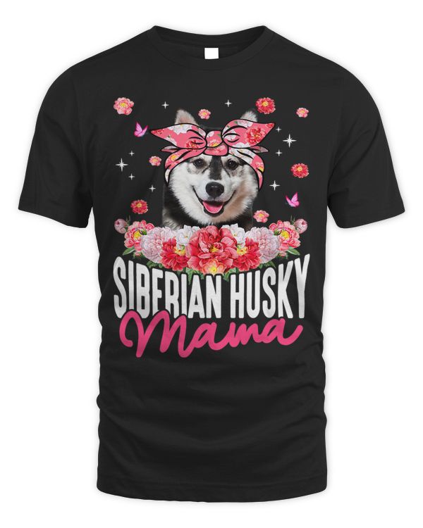 Siberian Husky Mama Flower Bandana Dog Lover Mothers Day