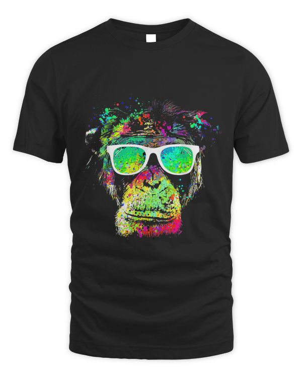 Messy Color Monkey Rainbow Splatter Colorful Monkey Lovers