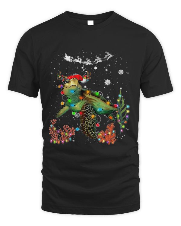 Sea Turtle Coral Christmas Light Tree Reindeer Xmas Santa 134