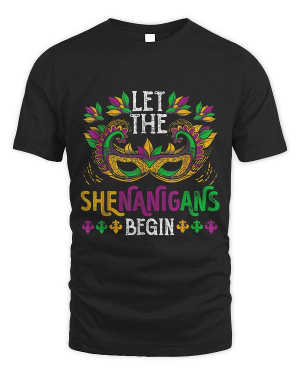 Let The Shenanigans Begin Mardi Gras Party Mask Costume