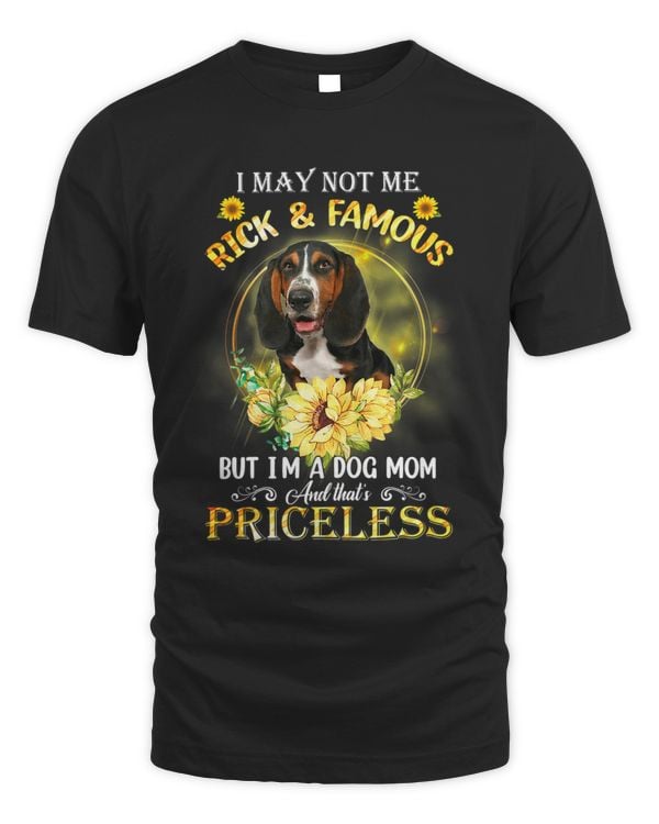Womens Basset Hound I May Not Be Rich And Famous But Im A Dog Mom