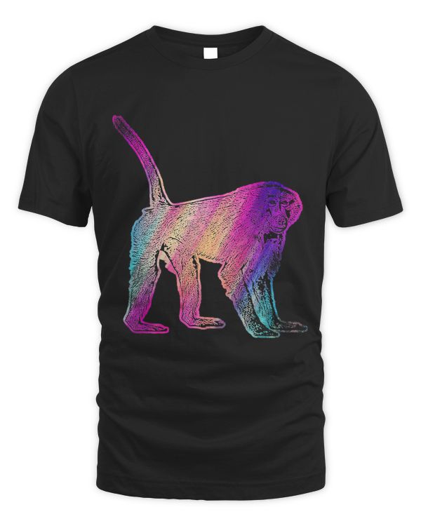 Baboon Monkey Ape Primate Animal Colorful