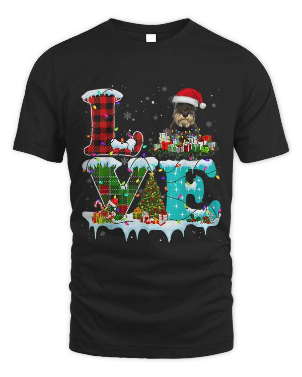 Miniature Schnauzer Christmas Tree Light Pajama Dog Xmas 50