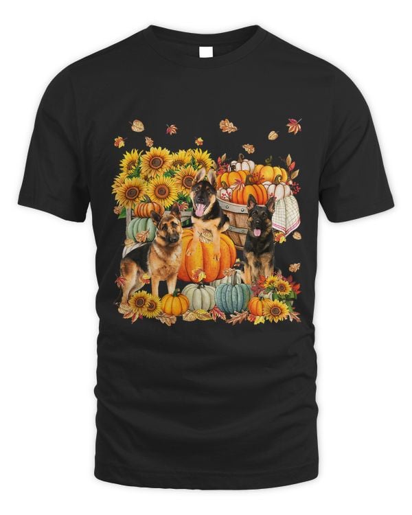 German Shepherd Autumn Fall Pumpkin Truck Mappe Thanksgiving259