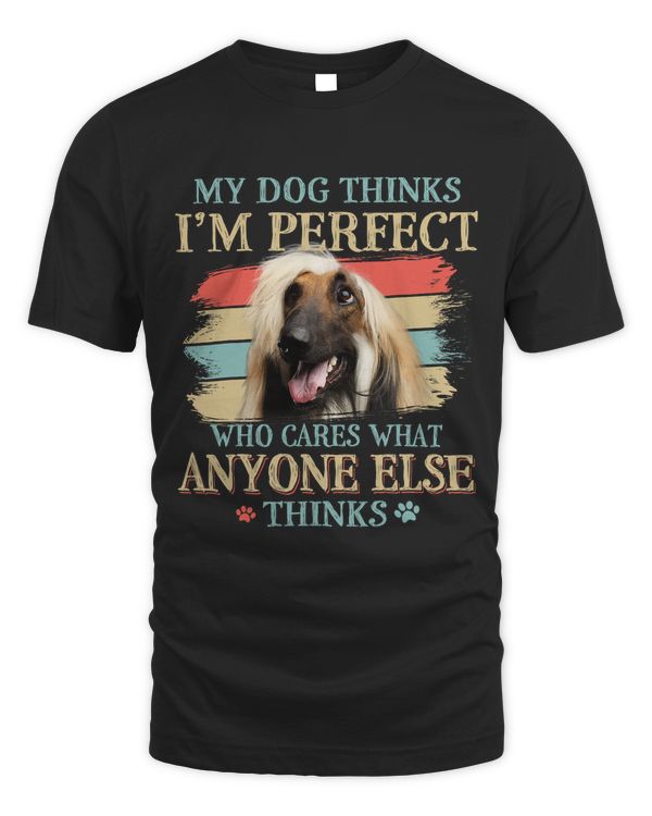 My Dog Thinks Im Perfect Afghan Hound Retro Style