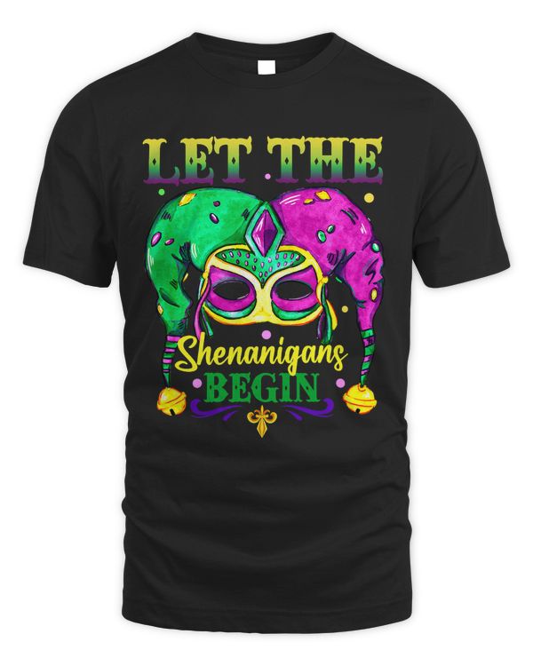 Let The Shenanigans Begin Mardi Gras Shirts, Kids Men Women T-Shirt