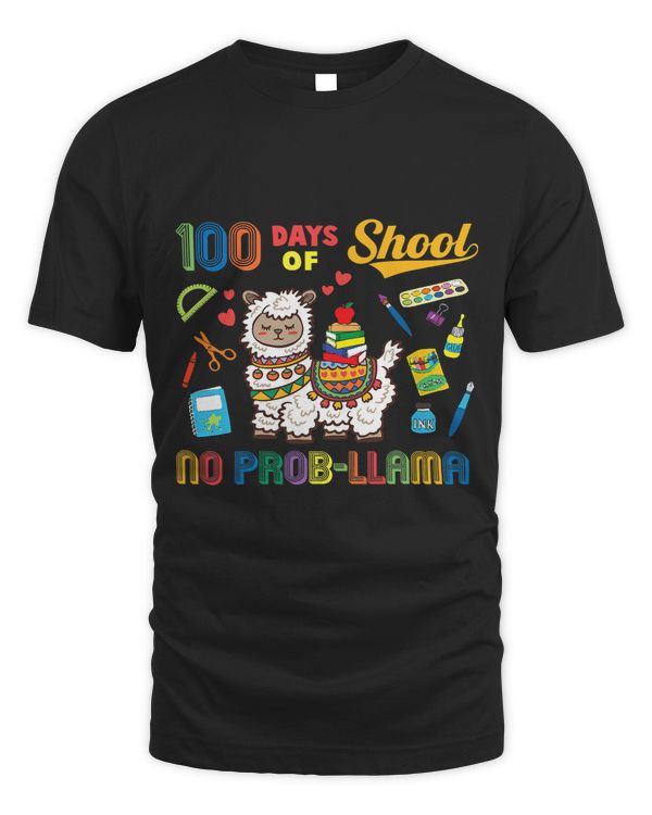 100 Days Of School No Prob Llama Cute Back To School