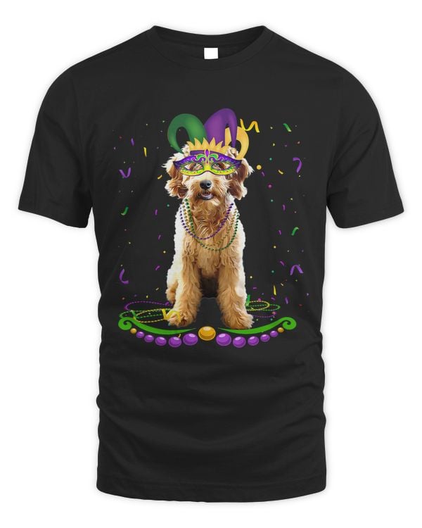 Airedale Terrier Wearing Carnival Mask Mardi Gras Dogs Lover
