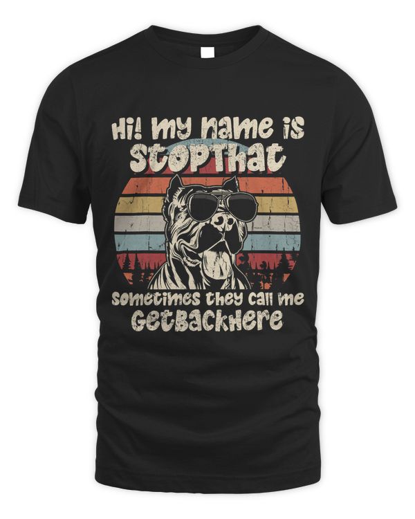 Pit Bull My Name Is StopThat Dog Lover Funny