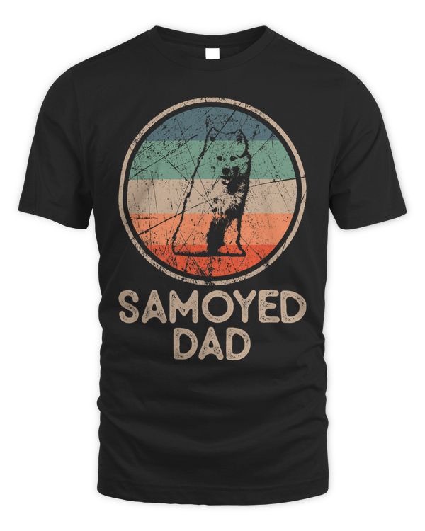 Samoyed Dog Vintage Samoyed Dad 380