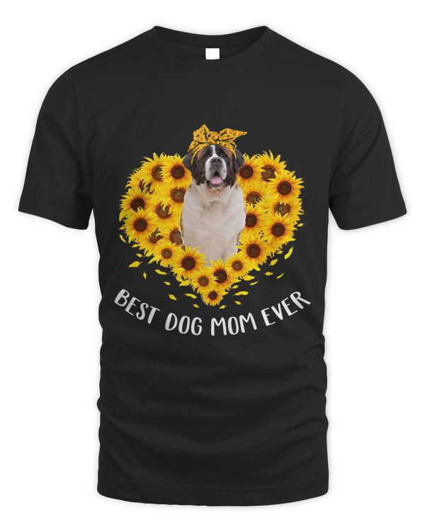 St Bernard Mom Sunflower Dog Mom Women