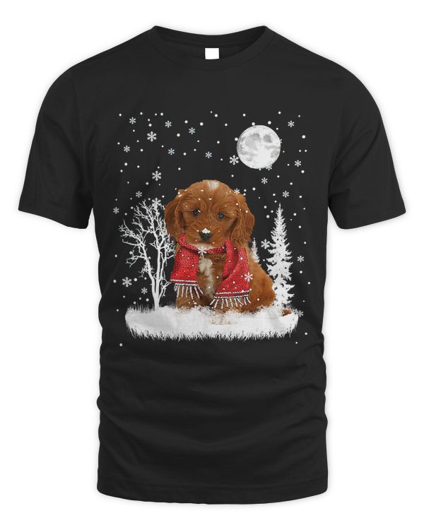 Cockapoo Under Moonlight Snow Christmas Pajama 311