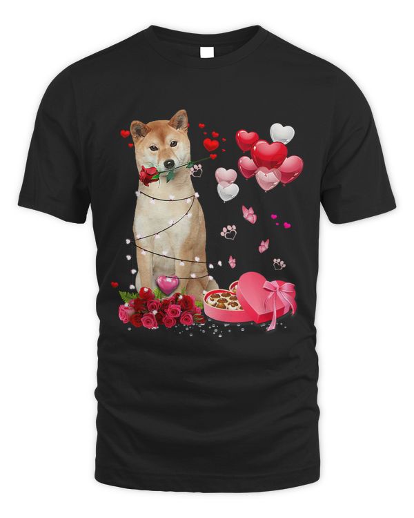Funny Shiba Inu Rose Heart Happy Valentine Day Dog Mom