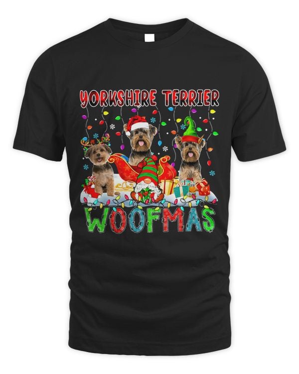 Yorkshire Terrier Xmas Woof Santa Reindeer Elf Dogs Gnome 96