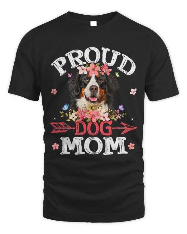 Cute Proud Bernese Mountain Dog Mom Flowers Mothers Day