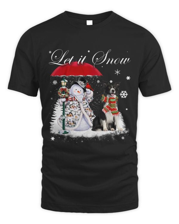 Border Collie Santa Dog Christmas Snowman Xmas Pajama 363