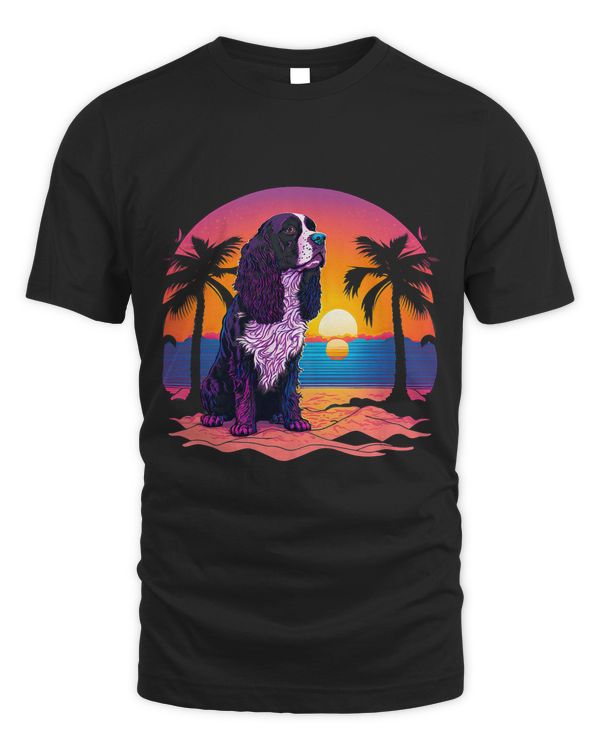 Retro Aesthetic English Springer Spaniel Dog 65