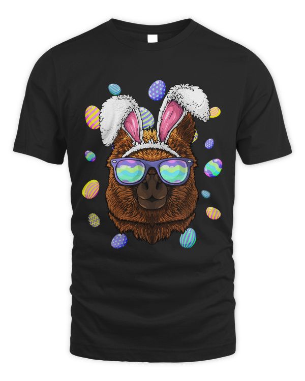 Alpaca Easter Bunny Ears Funny Easter Eggs Hunting