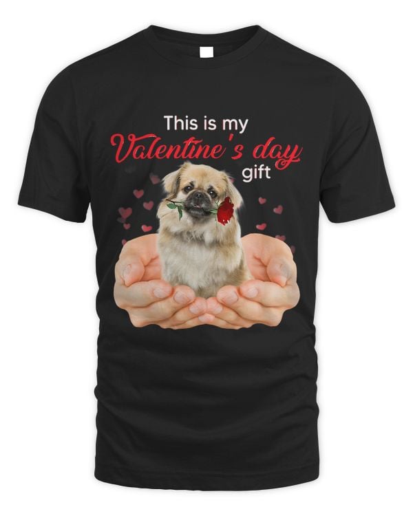 Cute Tibetan Spaniel This Is My Valentines Day Pajama