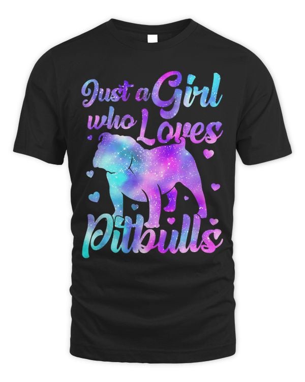 Just a Girl Who Loves Pitbulls Galaxy Space Pitbull Dog Mom 400