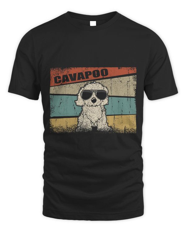 Cavapoo Dog Cool Lover Simple Vintage Retro Style 630