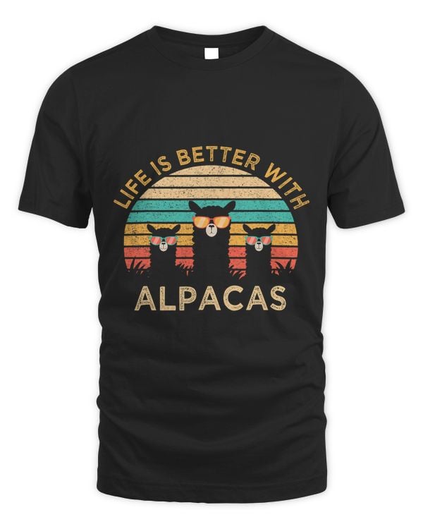 Life Is Better With Alpacas Cool Alpacas Wearing Sunglasses