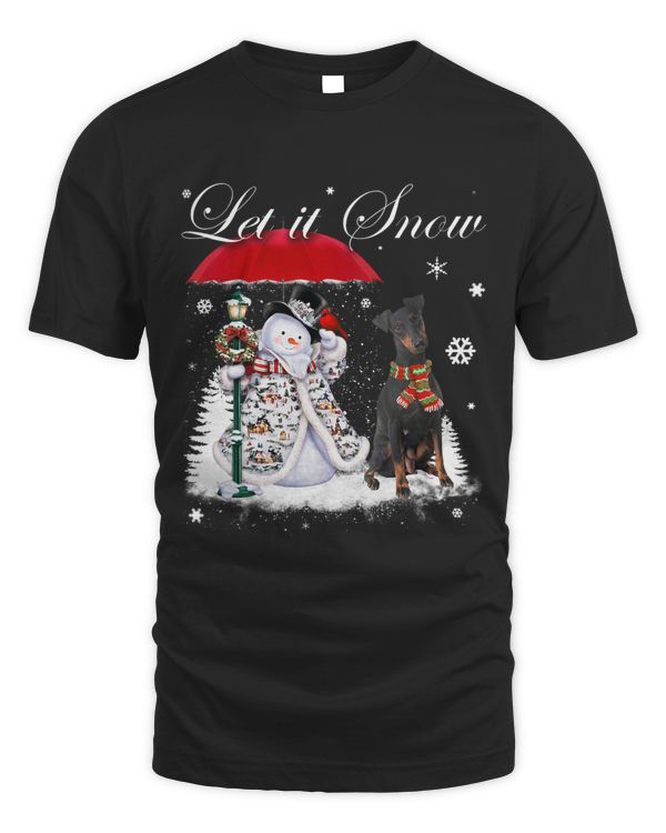 Manchester Terrier Santa Dog Christmas Snowman Xmas Pajama 367