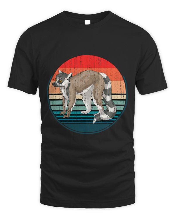 Retro Monkey Sifakas Zoo Animal Lover Madagascar Lemur