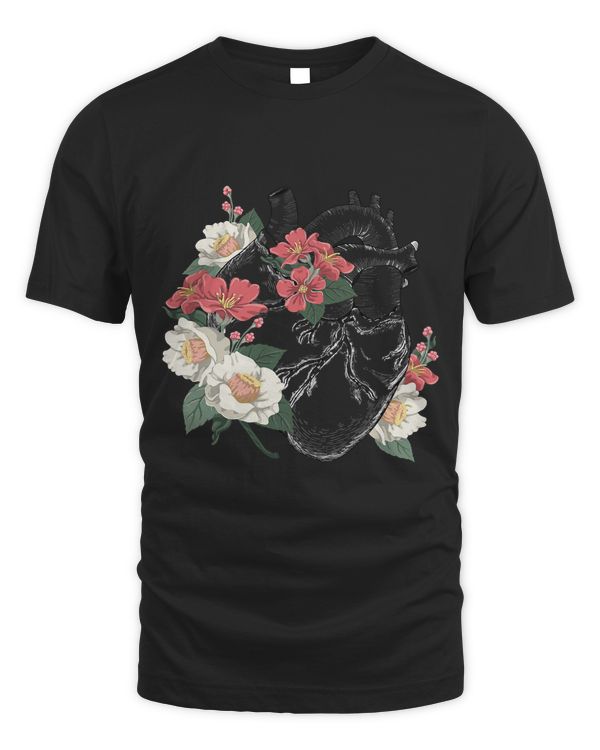 Anatomical Heart and Flowers Anatomy Heart Cute Cardiologist