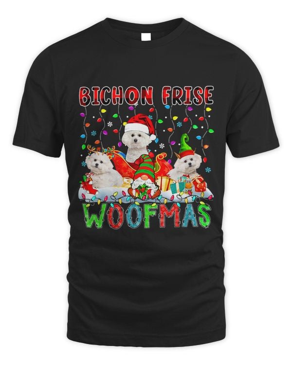Bichon Frise Xmas Woof Santa Reindeer Bichon Frises Gnome 92