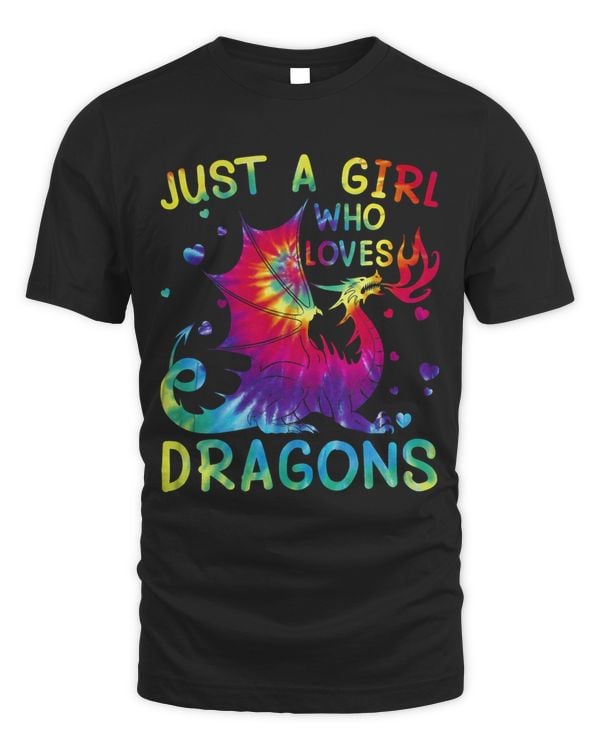 Just A Girl Who Loves Dragons Tie Dye Women and Girls Teens