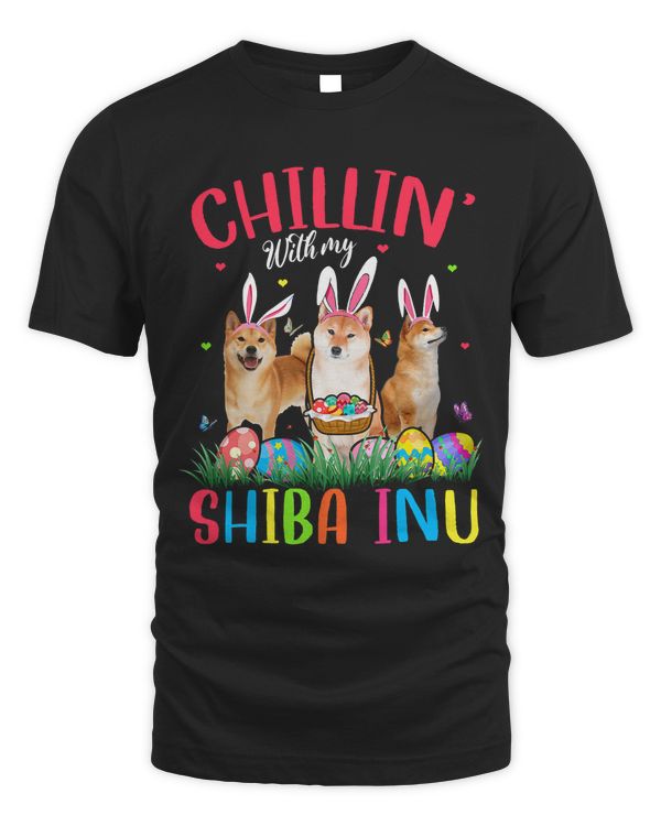 Chillin With My Shiba Inu Easter Eggs Happy Easter