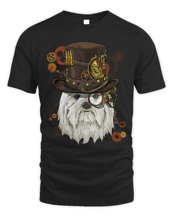 Steampunk Maltese Dog Shirt Steampunk Lovers Gift 9