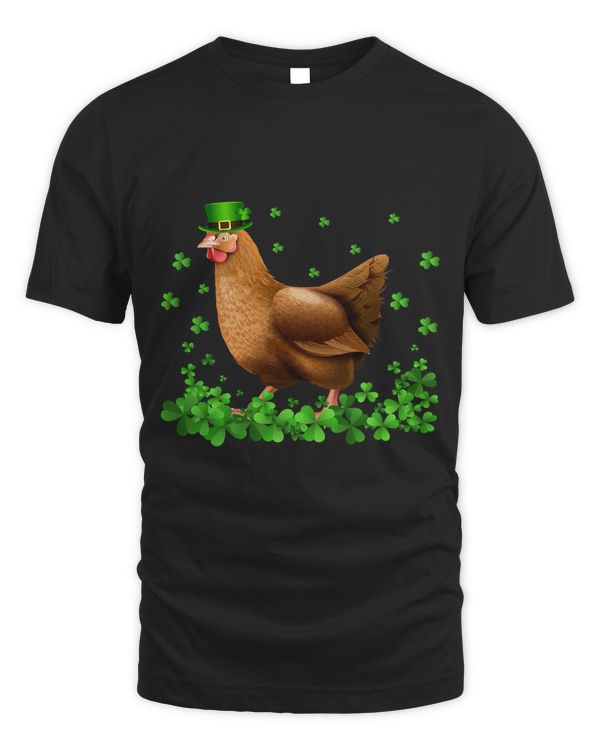 Funny Shamrock Leprechaun Hat Chicken St. Patricks Day 125