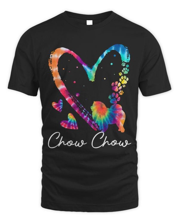 Love Chow Chow Tie Dye Rainbow Hippie Costume Dog Lover 437