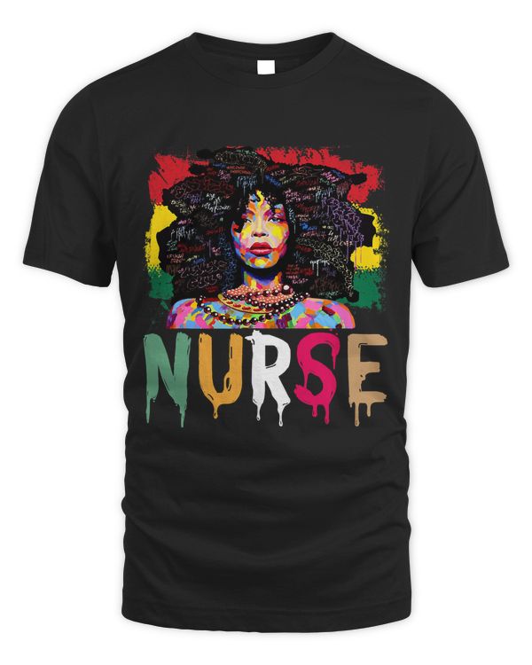 Black History Nurse African American Pride Afro Women Girls 2