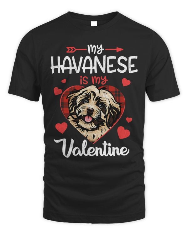 Havanese Is My Valentine Red Plaid Heart Valentine Day 138