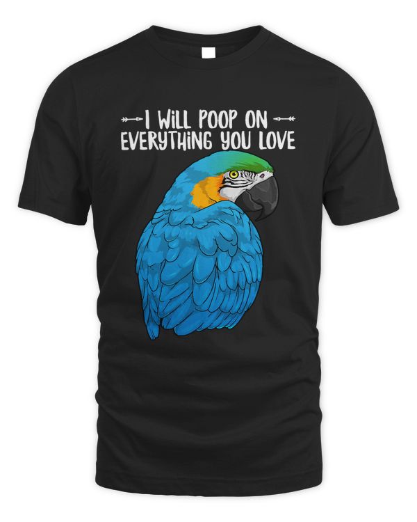 Blue Yellow Macaw Parrot Will Poop On Everything You Love