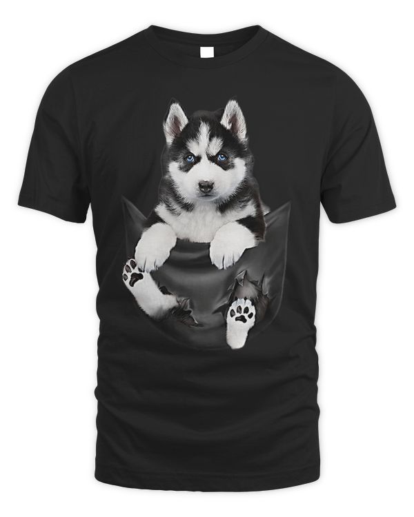 Siberian Husky In Pocket Puppy