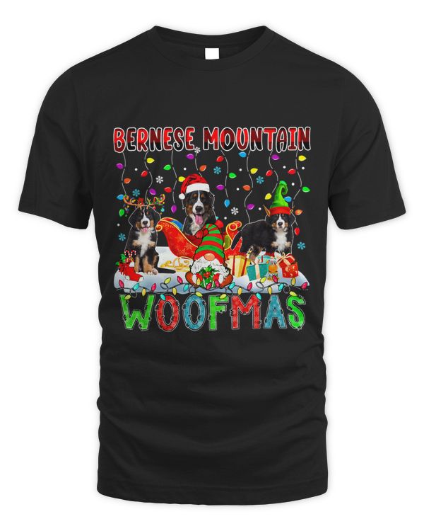 Bernese Mountain Xmas Woof Santa Reindeer Elf Dogs Gnome 68