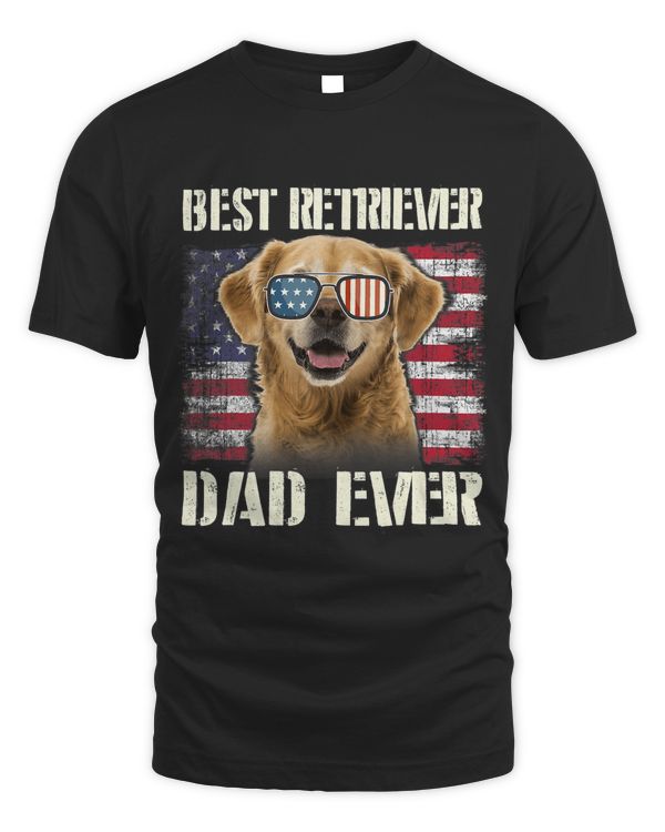Men Best Retriever Sunglasses Dad Ever American Flag Dog Dad545