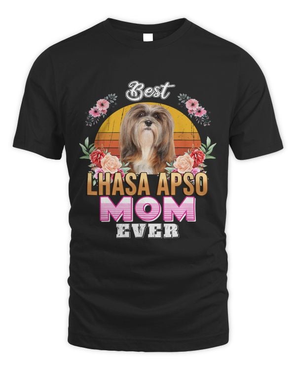 Vintage Best Lhasa Apso Mom Ever Mothers Day For Dog Mom
