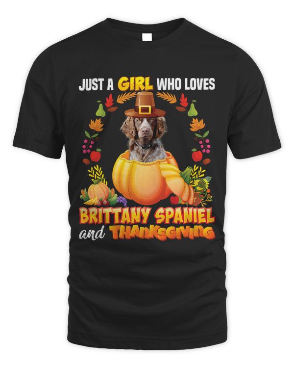 Just A Girl Who Loves Brittany Dog And Thanksgiving Pumpkin 49